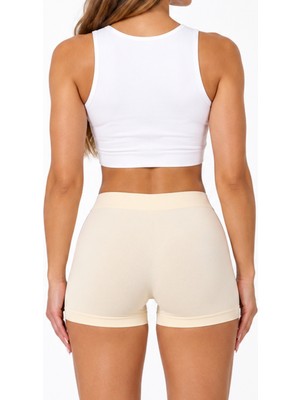Gymhams Kadın Dikişsiz Seamless Boxer Külot, Iç Çamaşırı – Ince, Esnek ve Yumuşak Dokulu Kısa Boxer Şort
