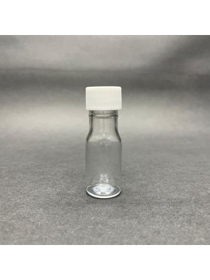 Pratik Ev 10 cc Pet Şişe, Beyaz Kapaklı, 10 ml Plastik Şişe, 10 Adet