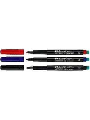 Pratik Ev Multimark 1525 Permanent Asetat Kalemi, M, 3'lü Set, Siyah-Kırmızı-Mavi