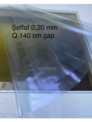 Tnr Kaymaz Kırışmaz Parlak Net Görüntü Lüks Kalın 0.20 mm Yuvarlak Pvc Muşamba Masa Örtüsü