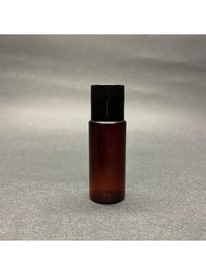 Pratik Ev 15 cc Amber Pet Şişe, Siyah Sızdırmaz Kapaklı, 15 ml Buklet Şişe x 10 Adet