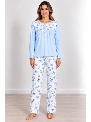 Nena %100 Pamuk Uzun Kol Kadın Pijama Takım 14966