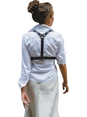 Pratik Ev Kemer, Sınırsızmarket Deri Göğüs Harness, Siyah, Ayarlanabilir Askılı, Kadın Moda Aksesuar, Üst Giyim