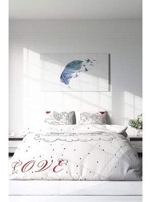 Pratik Ev Çift KIŞILIK%100 Pamuk Saten Nevresim Takımı Angel, MONOHOME63887