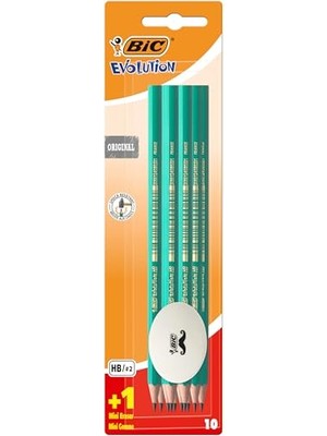 Pratik Ev Evolution Hb Kurşun Kalem ve Silgi Seti, 10 Hb Uçlu Kurşun Kalem ve 1 Silgi