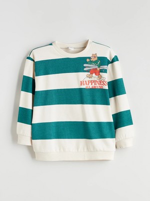Lc Waikiki Yeni Sezon Çizgili Erkek Çocuk Kalın Sweatshirt