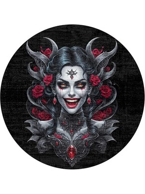 Pratik Ev Yuvarlak Gamer Halısı, Kadife, Kaymaz Pamuk Tabanlı, Yıkanabilir ve Antibakteriyel, 100X100