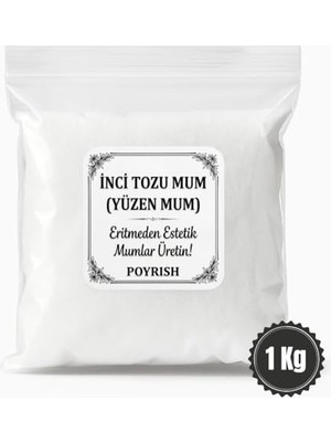 Pratik Ev Inci Tozu Mum (Beyaz) 1 kg - Toz Mum