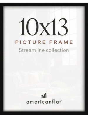 Siyah 10X13 Resim Çerçevesi - Kırılmaya Dayanıklı Camlı Ince Kenarlıklı Fotoğraf Çerçevesi - Duvar ve Masa Üstü Için Yatay ve Dikey Formatlar