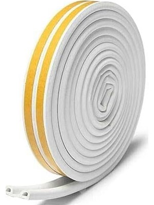 Kapı Pencere Bandı Fitili Yapışkanlı Soğuk Izolasyon Bant 3x2=6 Metre (Beyaz) 1 Kapı Için Ideal Boyut