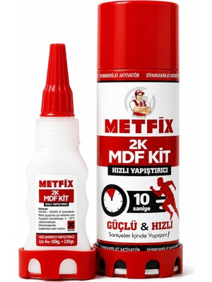 Hızlı Yaspıştırıcı Mdf Kit - 200 ml 50 gr
