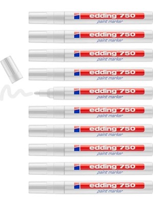 Edding Beyaz 2-4 mm Permanent Marker 10'lu Set 750 Ölçü ile Kırtasiye Ürünleri