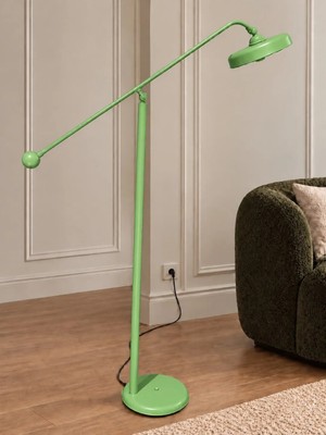 Avizade Atria Yeşil Metal Lambader - Ayarlanabilir Başlıklı Dekoratif Aydınlatma Iç Mekan