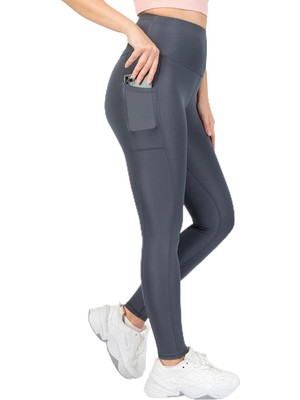 Spocket Kadın Cepli Yüksek Bel Toparlayıcı, Bilek Boy Yoga Tayt