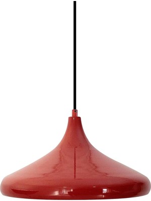 Modavize Nil Modern Metal Salon - Mutfak - Cafe Sıvama Kırmızı Tekli Avize Kırmızı 18 x 32