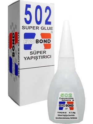 502 Japon Yapıştırıcı 10 Adet 20 gr Hızlı Yapıştırıcı Evobond 502 Süper Yapıştırrıcı Orjinal Seramik Plastik Metal