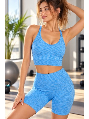 Crop Takım-Mavi