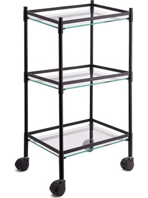 System Hareketli Banyo Sehpası Siyah Renk 810X333X429 mm