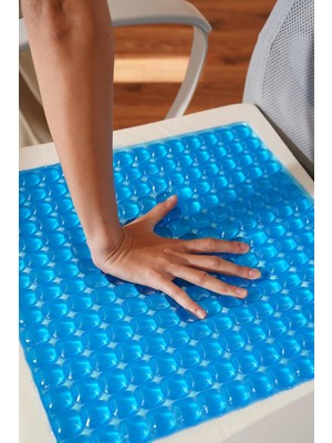 Double Jelli Visco Tekerlekli Sandalye Minderi Visko Kare Oturma Minderi Serinleten Minder 45X43X7 cm