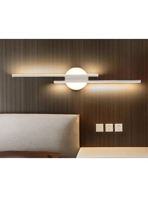 Asya Modern Tasarım Beyaz Renk Gün Işığı Ledli Banyo - Mutfak - Salon LED Duvar 2 Li Aplik