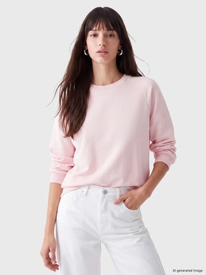 Lc Waikiki Yeni Sezon Pembe Oversize Kadın Kalın Sweatshirt