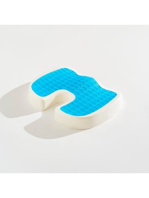 Coxygel Serinleten Visco Oturma Minderi Jelli Ortopedik Coccyx Kuyruk Sokumu Minderi 45X34X7CM