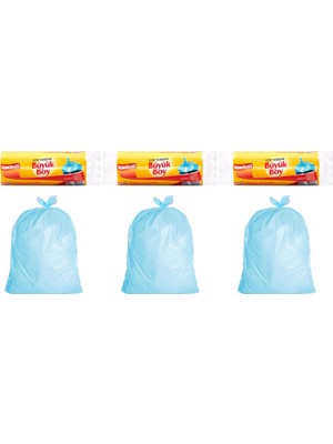 Büyük Boy Çöp Poşeti 10'lu 65X80 Cm, Sızdırmaz ve Yırtılmaz, Ekonomik Büyük Boy Çöp Torbası, Geri Dönüştürülebilir Atık Torbası, Doğa Dostu, Sürdürüle