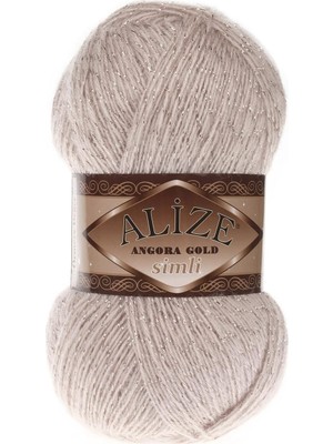Alize Angora Gold Simli El Örgü Ipi 5 Adet (Açık Denim Melanj 221)