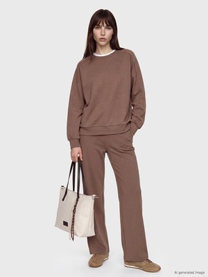 Lc Waikiki Yeni Sezon Kahverengi Soft Touch Kadın Eşofman Altı