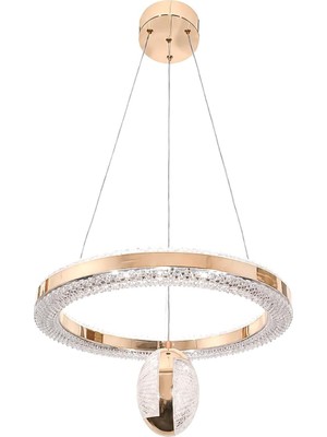 Inci Gold Modern Tasarım Sarkıt LED Avize 3 Renk Işık Kristal Görünüm Oturma Odası Yemek Odası Salon Yatak Odası