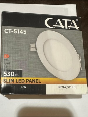 CT-5145 6W 6400K Beyaz Işık Sıva Altı LED Panel, 530 Lm, Set Of 2