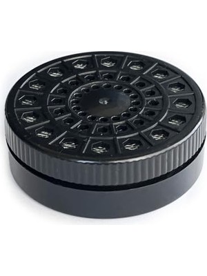 Pratik Ev Humidor Puro Kutusu Nemlendirici Haznesi, Yuvarlak Abs, 60X20 Mm, Siyah