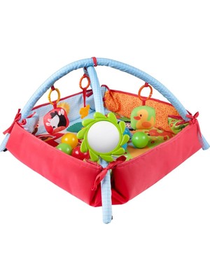 3in1 Top Havuzuna Dönüşebilen Aktivite Oyun Halısı, Çiftlik Temalı, Çok Renkli, 85X85 cm