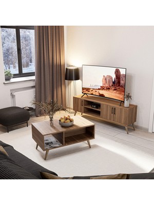 Mezza Set 1582-2072 Exxen Tv Ünitesi + Exxen Orta Sehpa - Ürgüp Rengi