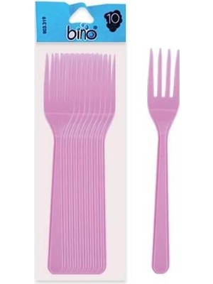 Luord-Store 320 Plastik Büyük Renkli Çatal 10LU