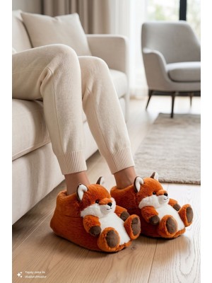 Twigy Fox Kadın, Garson Boy Hayvanlı Panduf Turuncu 36/41