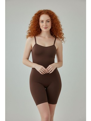 Küçük Hazine Body Yüksek Bel Tam Boy 9050 Kahverengi