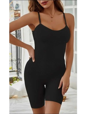 Küçük Hazine 2 Beden Toparlayan Bel ve Basen Incelten Tam Boy Tüm Vücut Korsesi Seamless 9050 Siyah