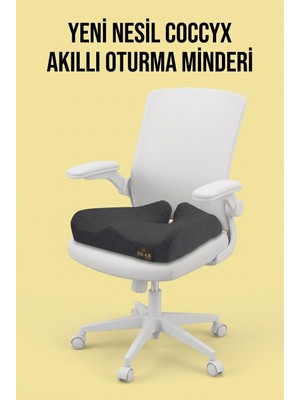 Ortopedik Yeni Nesil Coccyx Minder Kuyruk Sokumu Için Yüksek Yoğunluklu Visco Posture Oturma Minderi 47X41X12 cm DVM-22S