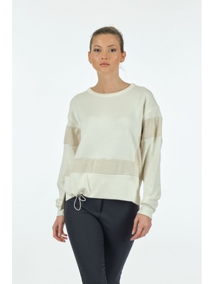 Vedi Minimalist Oversize Uzun Kol Kadın Sweatshirt - Rahat ve Şık