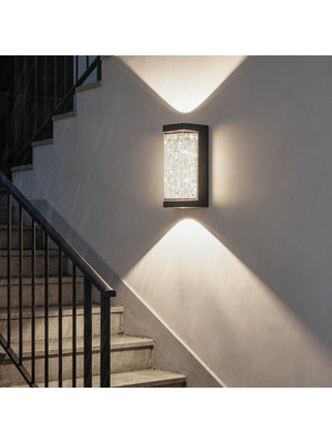 Dış Mekan LED Duvar Lambası IP65 Su Geçirmez Alüminyum Duvar Aydınlatması Modern Yukarı ve Aşağı Duvar Aydınlatması Teras Bahçe Koridor Merdiven Için