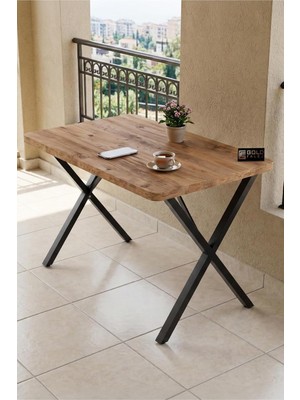 Bahçe Masası Ahşap Balkon Teras Cafe 110 * 70 Mutfak Yemek Masası 9830 Atlantik Çam (Sadece Masa)