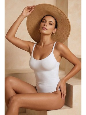 Küçük Hazine Kadın 2 Beden Incelten Beyaz Toparlayıcı Korse