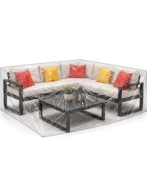 En Çok Tercih Edilen Şeffaf Bahçe Mobilyası Koruma Örtüsü,su Geçirmez,pvc Balkon,teras,masa Takımı Koruyucu KILIF,145X200X100 145 x 200