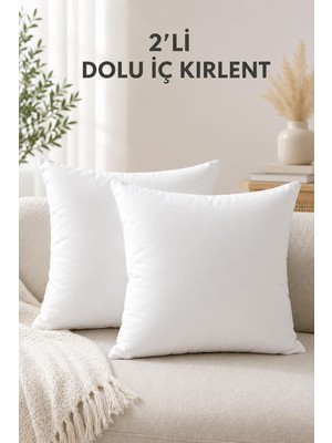 2'li Iç Kırlent Silikon Elyaf Dolgulu Koltuk Kırlenti Iç Yastık Dolgusu Kırlent Içi