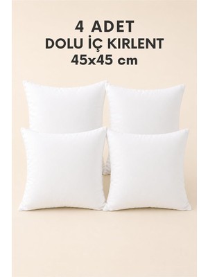 4'lü Iç Kırlent Silikon Elyaf Dolgulu Koltuk Kırlenti Iç Yastık Dolgusu Kırlent Içi