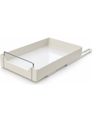 Dolap Içi Raylı Organizer Çekmece 34 x 27 x 6,5 Cm, Çekilebilir Plastik Dolap Düzenleyici, Mutfak Banyo Dolap Içi Organizer, Raylı Saklama Sepeti (Büy