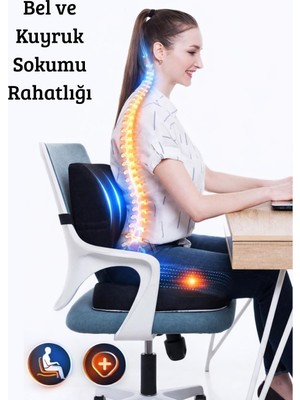 Oturma Minderi Bel Yastığı Bel Destek Yastığı Ortopedik Yastık Sırt ve Oturma Yastığı Ortopedik