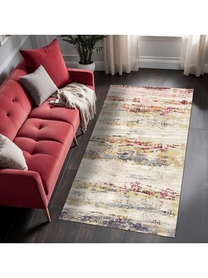 Pratik Ev Kadife Kaymaz Pamuk Tabanlı Yıkanabilir Antibakteriyel Salon Halısı 140X200