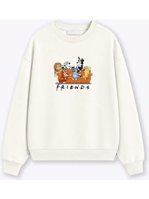 Monila Kadın Premium Kumaş 3 Iplik Şardonlu Baskılı Sweatshirt